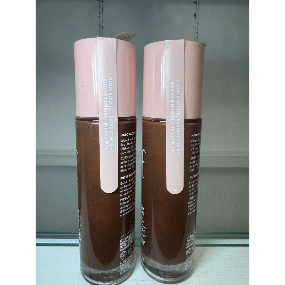 Lot of 2 ELF Halo Glow Liquid Filter Shade 8.5 Rich Glow Booster 1.06 oz Each